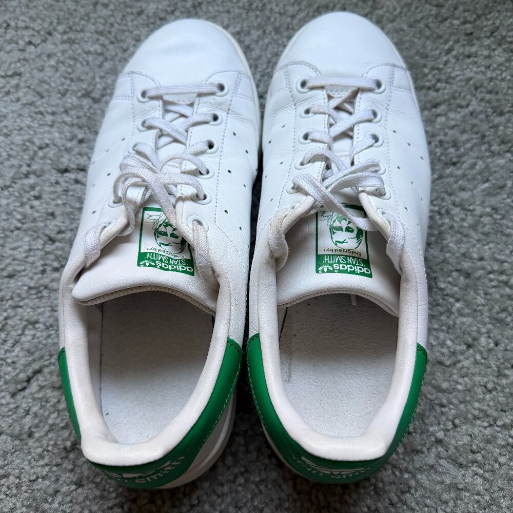 Stan Smith Adidas Green and White Leather Sneakers